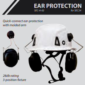 Securis- Quick connect ear protection with molded arm 3 position fixture-33.60-Warehouse