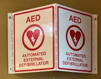 AED Full Set up with Sign & Cabinet-2081.20 Full Set-Dival