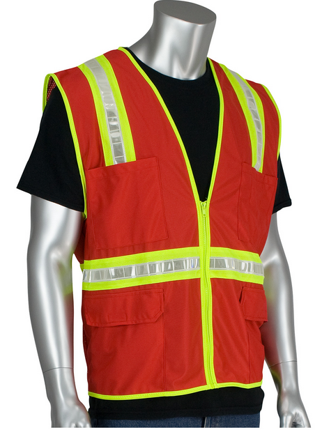Red Safety Vest Non-Logo- Fire Watch-State
