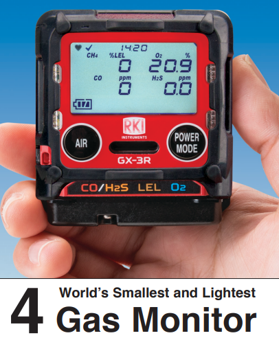 RKI GX-3R Model Small Personal Monitor 4 Gas Monitor only-525.00-Dival