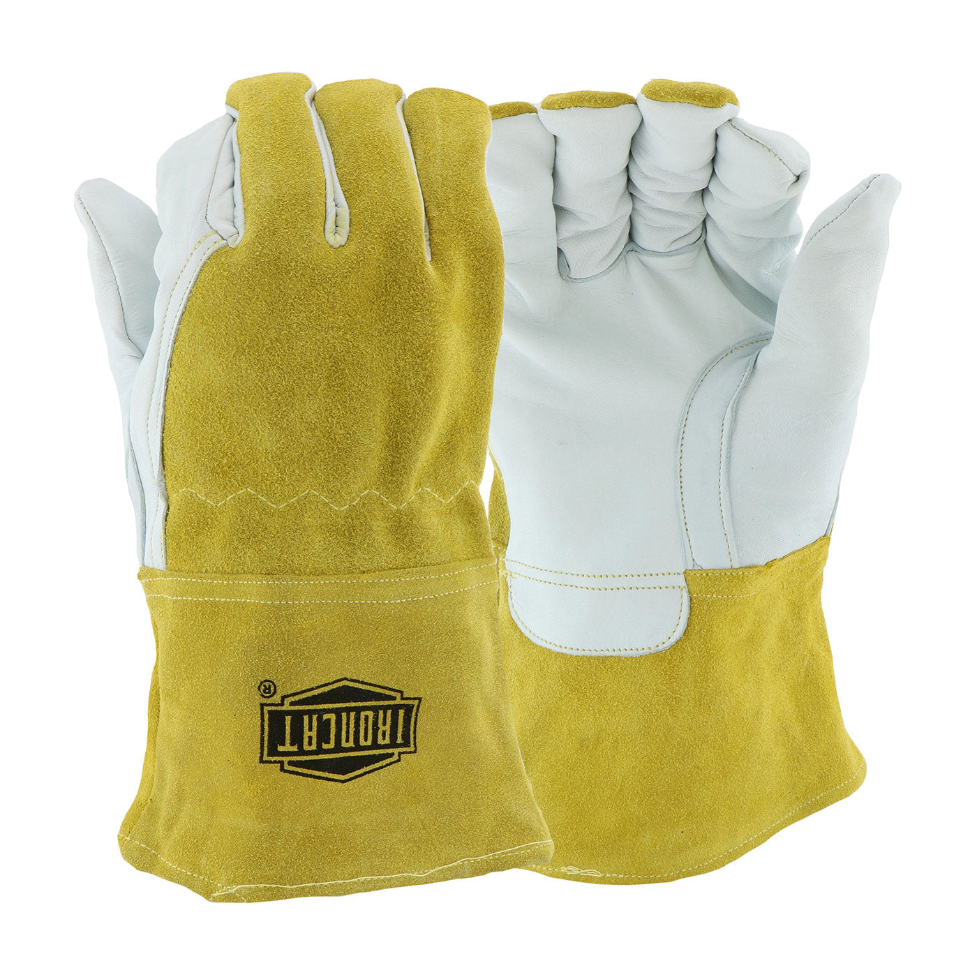 Premium Top Grain Goatskin Leather MIG Welder's Glove with Split Cowhide Back and Fleece-122.64- Dival