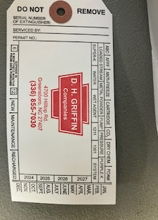 FIRE EXTINGUISHER TAGS