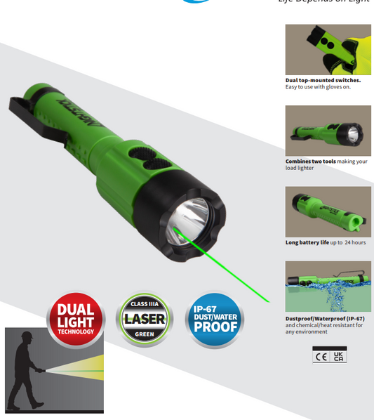 BAYCO LED FLASHLIGHT W/LASER-Dival 47.80