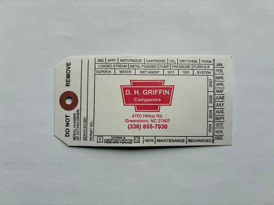 FIRE EXTINGUISHER TAGS
