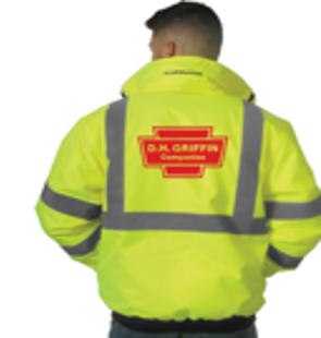 Illuminator™ Class 3 Hooded Bomber Jacket with Quilted Insulated Lining-Dival