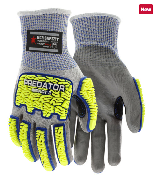 MCR Cut Level 6 Impact 3 Predator Mechanics Work Glove- Pack For 140.16-State
