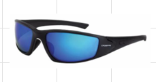 CrossFire® 23226 Safety Eyewear, Hard Coated Anti-Scratch, Polarized HD Blue Mirror Lens, Full Framed Frame, Matte Blk- 343.80 for pack of 12-Dival
